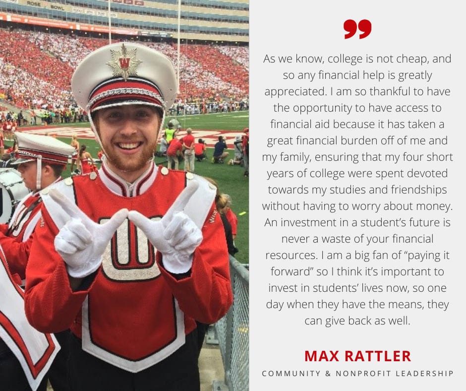 Max Rattler with Scholarship Quote